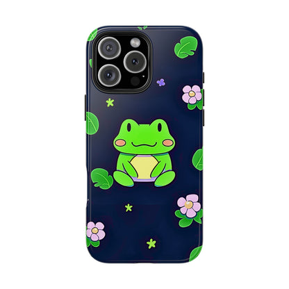 Adorable Froggy Black Tough Phone Case | Animals