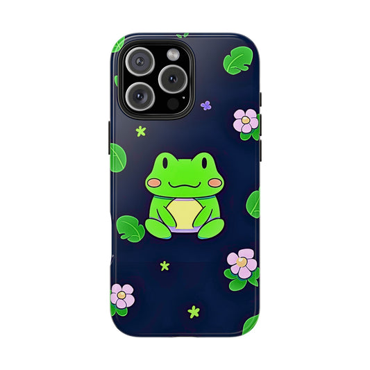 Adorable Froggy Black Tough Phone Case | Animals