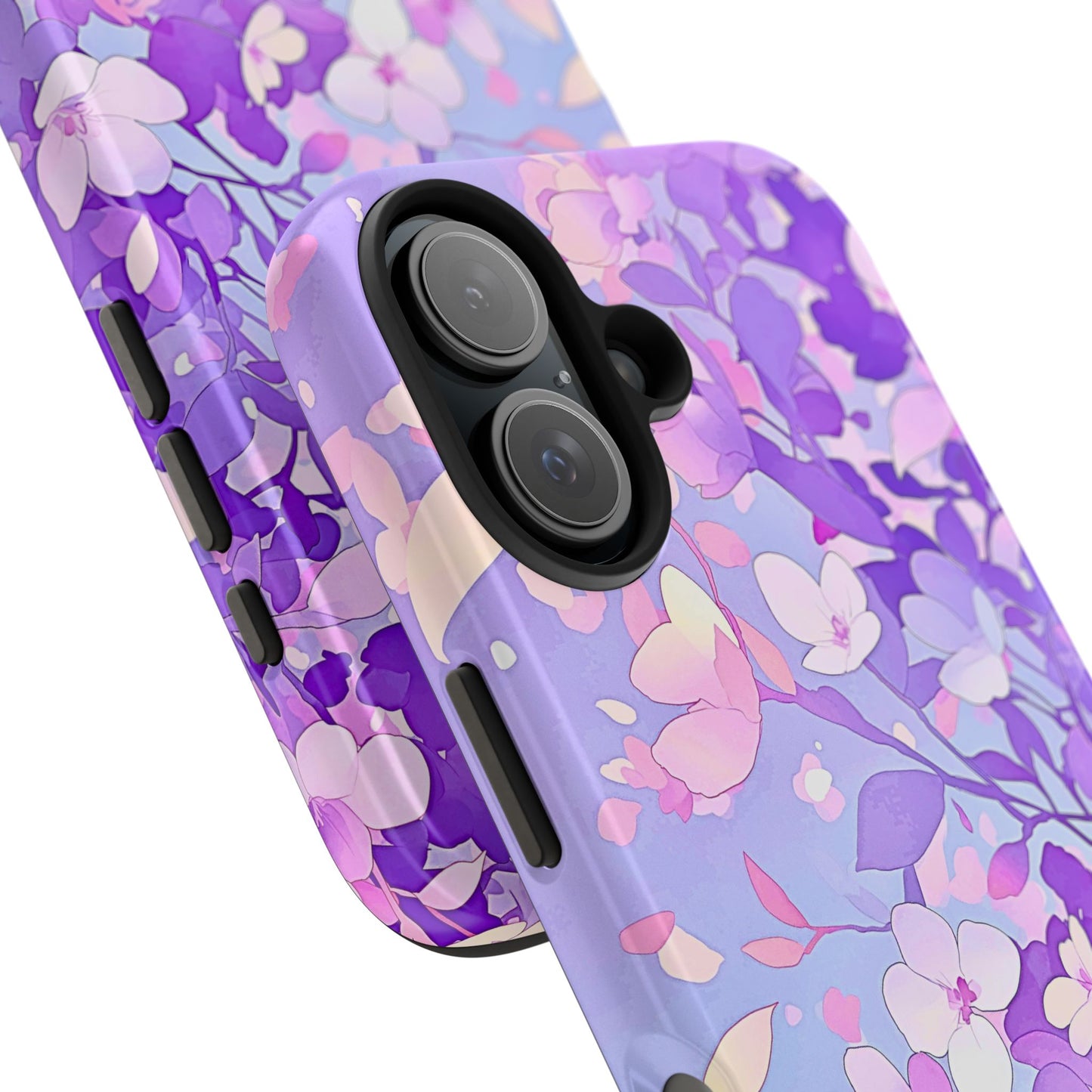 Funda resistente para teléfono con delicados estampados florales en tonos pastel | Estética
