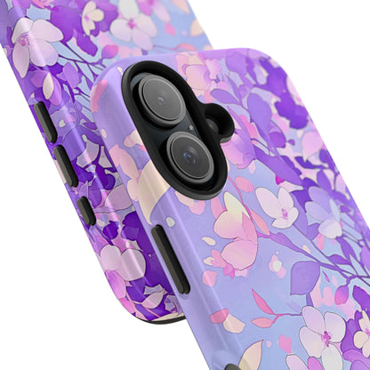 Funda resistente para teléfono con delicados estampados florales en tonos pastel | Estética