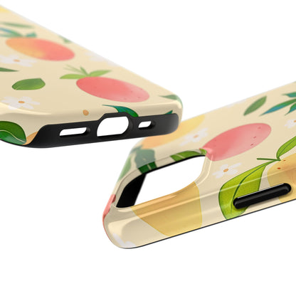 Mango Orange Fruit Pattern Tough Phone Case | Aesthetic