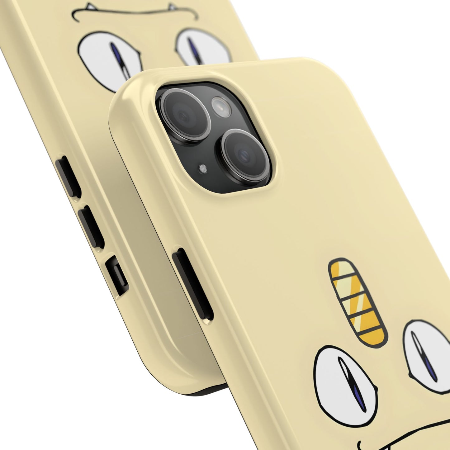 Cat Minimal Gold Coin Face Tough Phone Case | Anime
