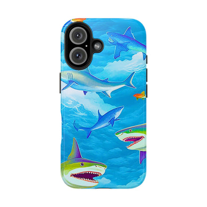 Sharks in the Sky Pattern Style Tough Phone Case | Animals