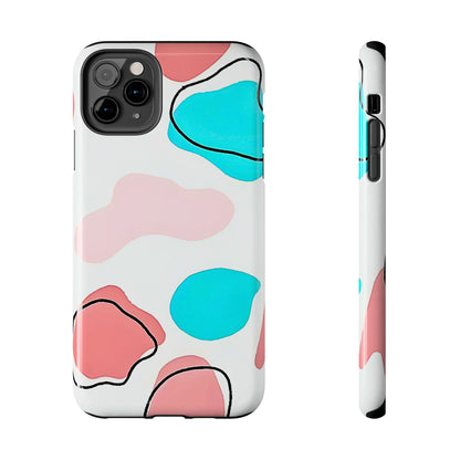 Abstract Shapes Preppy Pastel Style (Version 1) Tough Phone Case | Aesthetic