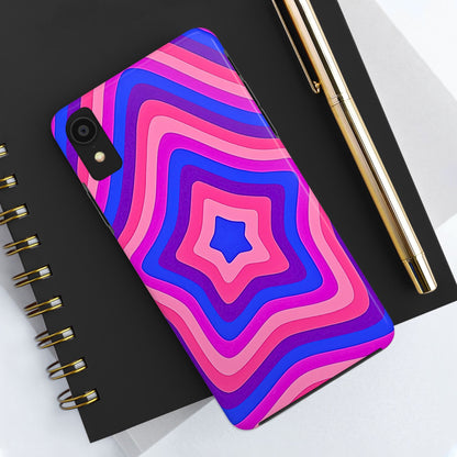 Funda resistente para teléfono con diseño de estrella retro | Estética