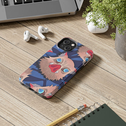 Inosuke Hashibira Head Pattern Tough Phone Case | Anime - Demon Slayer