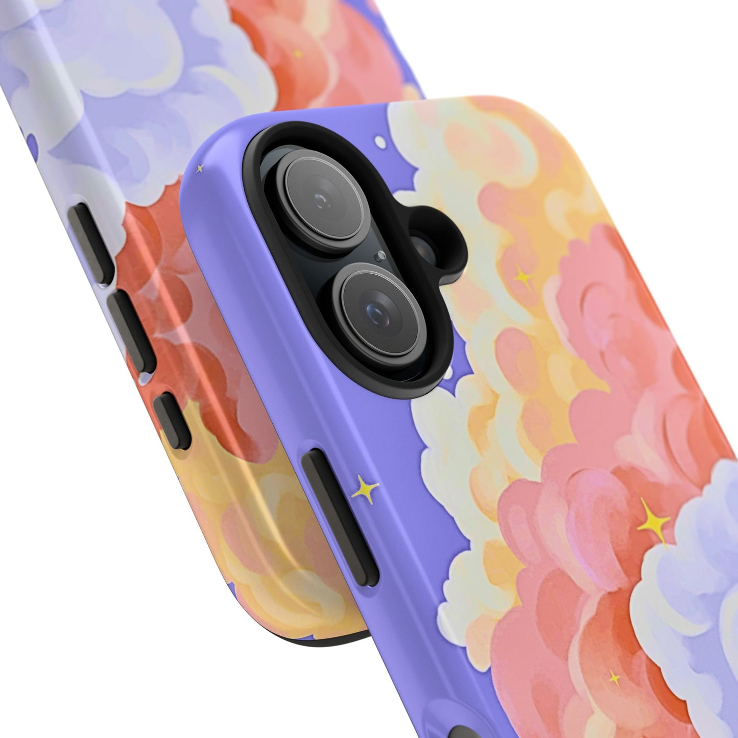 Funda resistente para teléfono con diseño de nubes de colores de ensueño | Estética