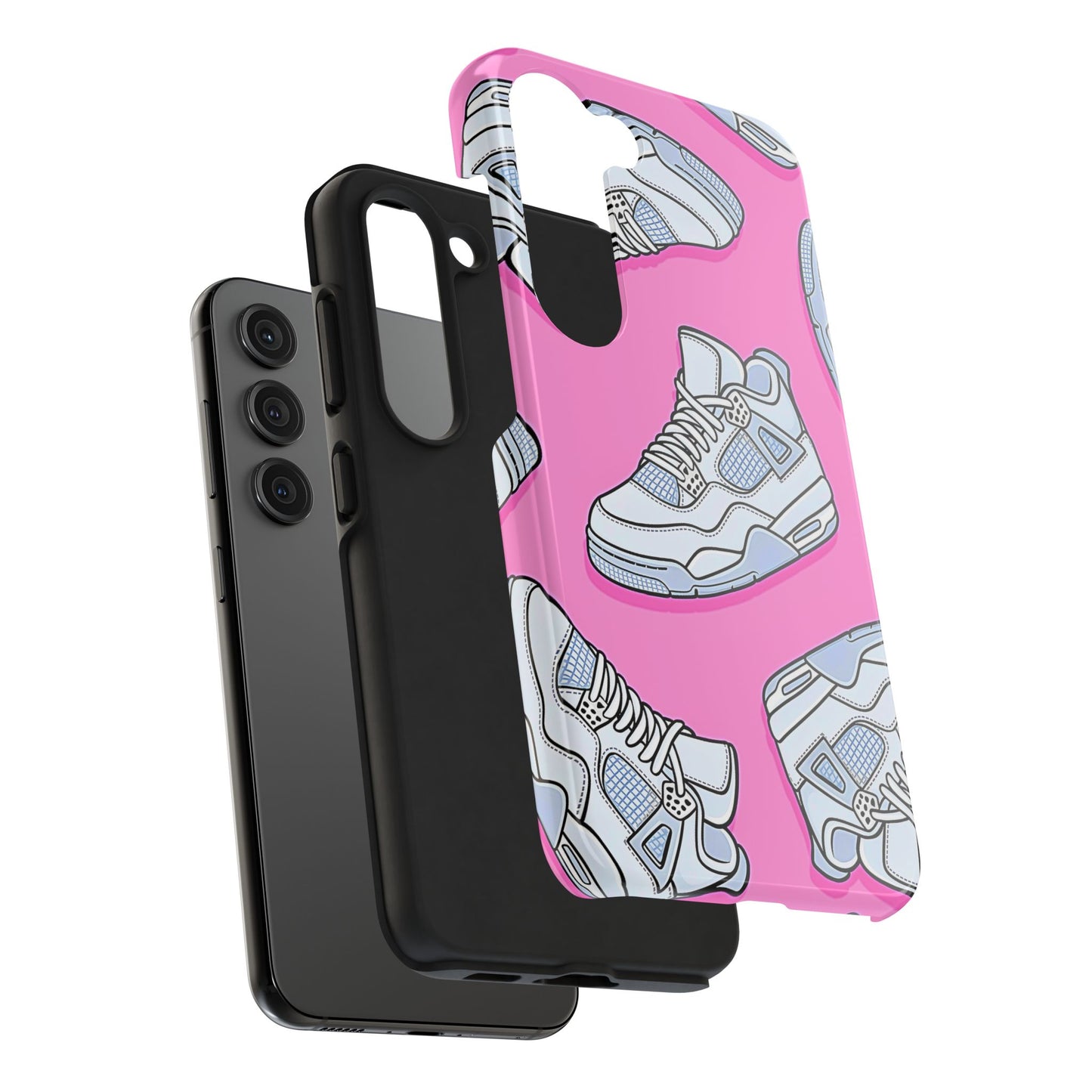 Funda resistente para teléfono con diseño de zapatillas Jordan 4 blancas | Estética