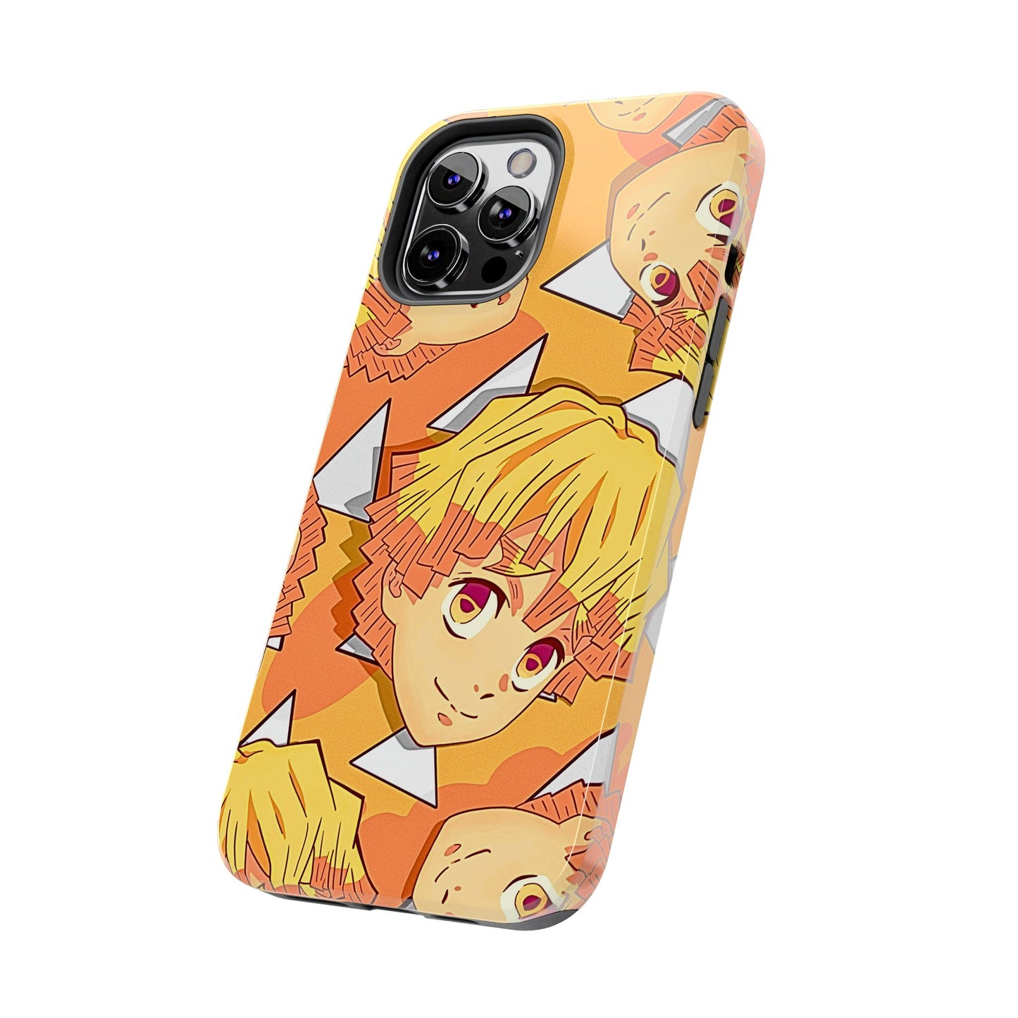 Zenitsu Agatsuma Haori Head Pattern Tough Phone Case | Anime - Demon Slayer