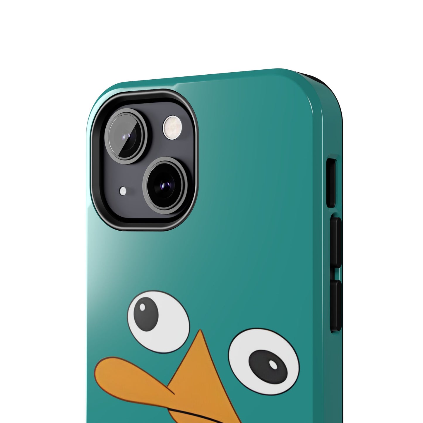 Phineas and Ferb Perry Platypus Eyes Teal Expression Tough Phone Case | Cartoon