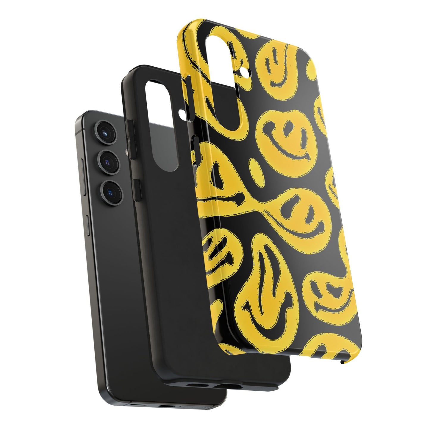Funda resistente para teléfono con cara sonriente psicodélica colorida (versión 1) | Estética