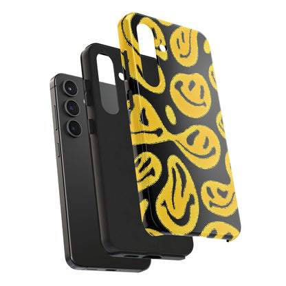 Funda resistente para teléfono con cara sonriente psicodélica colorida (versión 1) | Estética