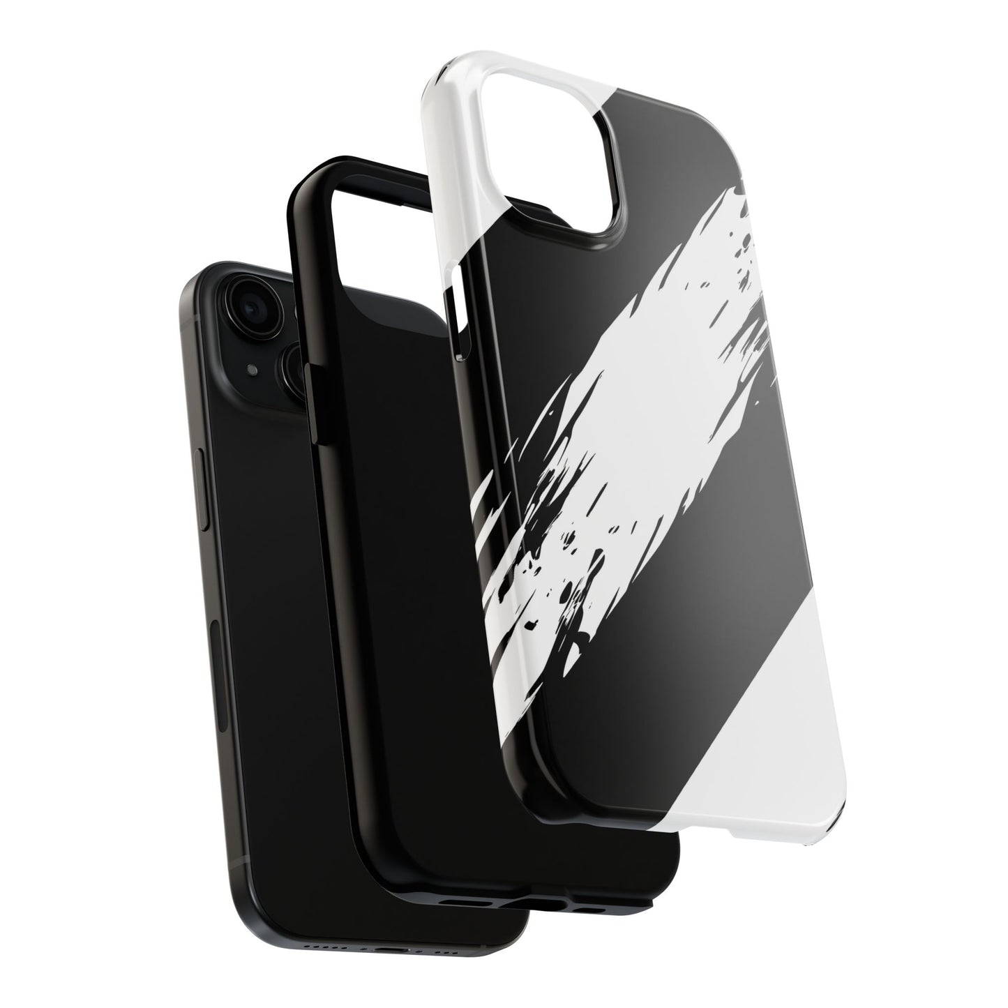 Funda/cubierta resistente para teléfono con rayas diagonales en blanco roto | Estética