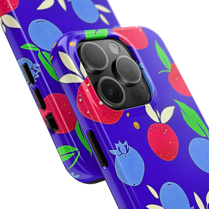 Funda resistente para teléfono con diseño de arándanos y fresas | Estética