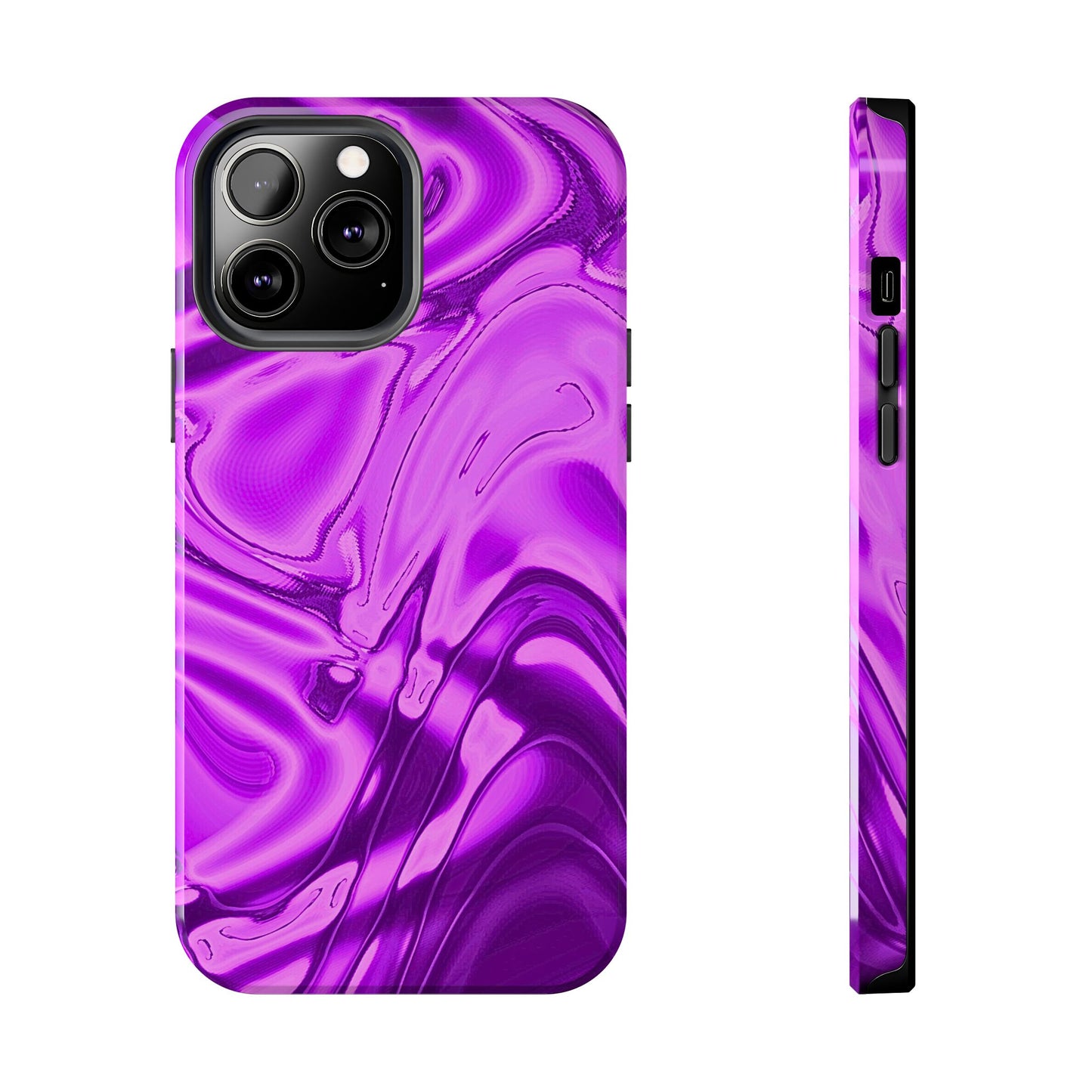 Liquid Metal Purple Tough Phone Case | Aesthetic