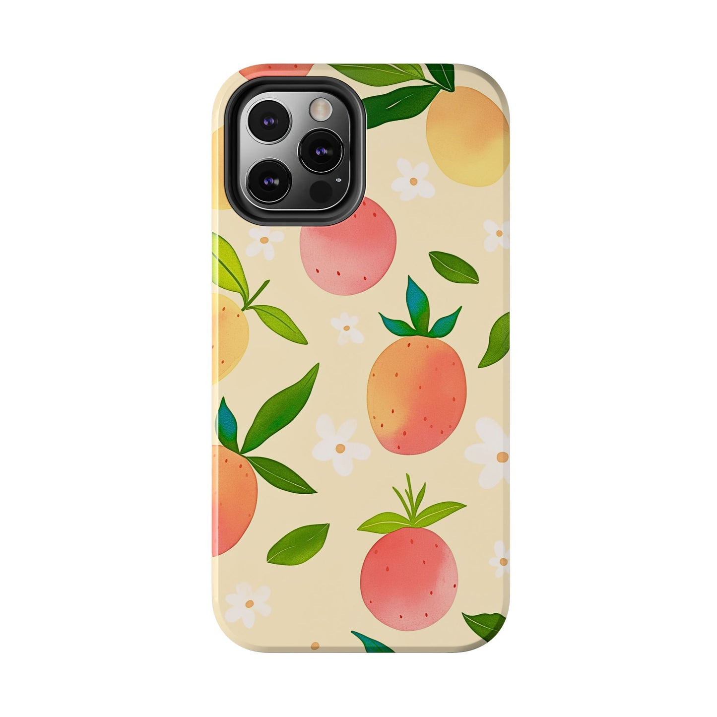 Mango Orange Fruit Pattern Tough Phone Case | Aesthetic