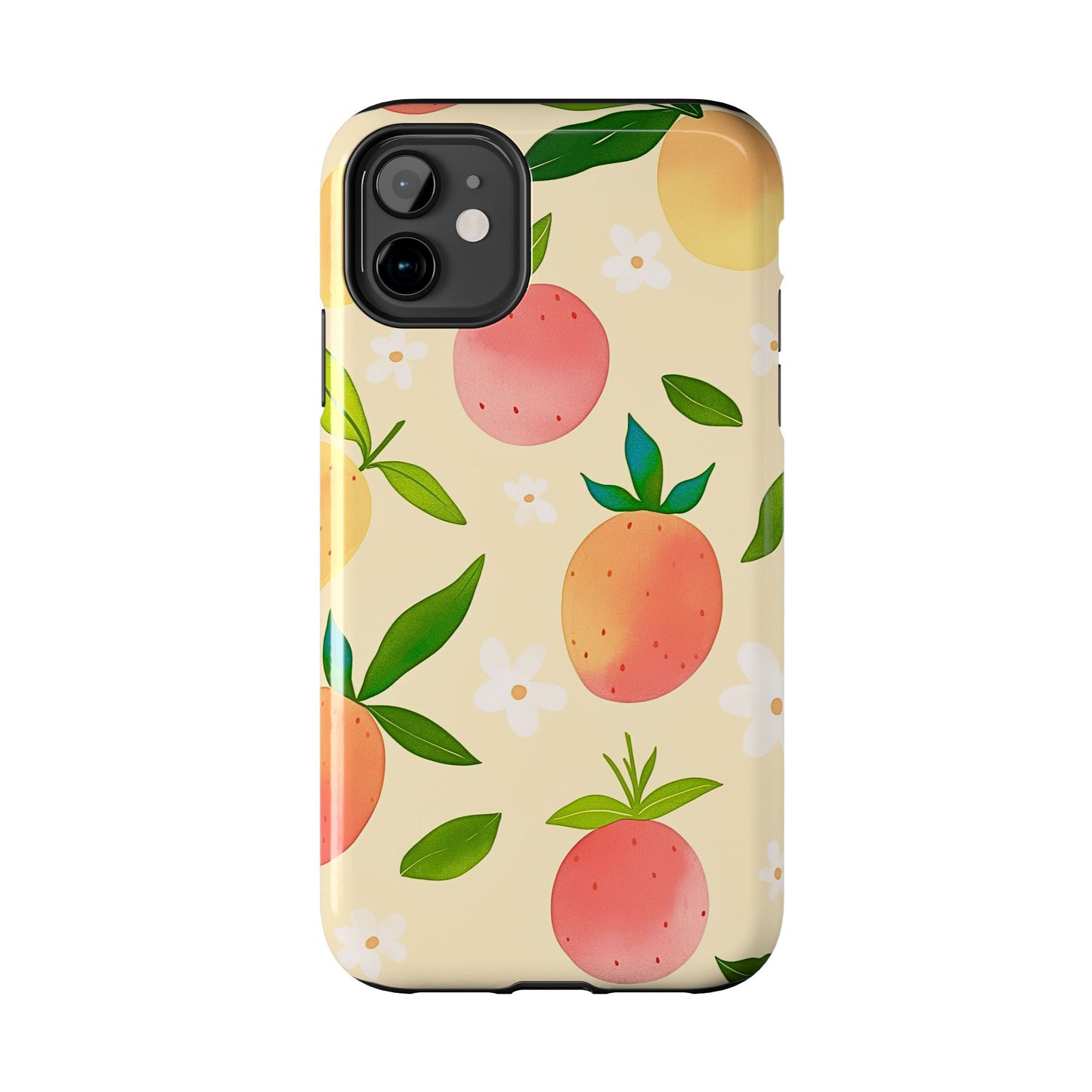 Mango Orange Fruit Pattern Tough Phone Case | Aesthetic