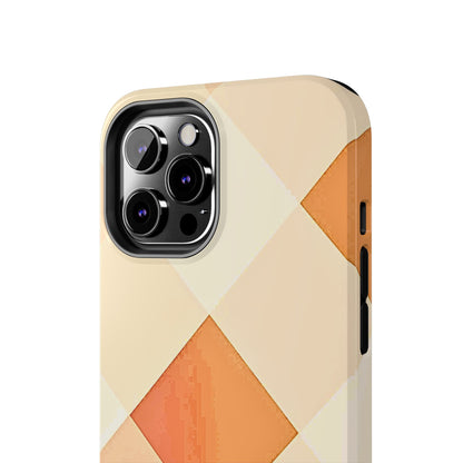 Pastel Minimalist Two-Tone Checkerboard Tough Phone Case | Aesthetic