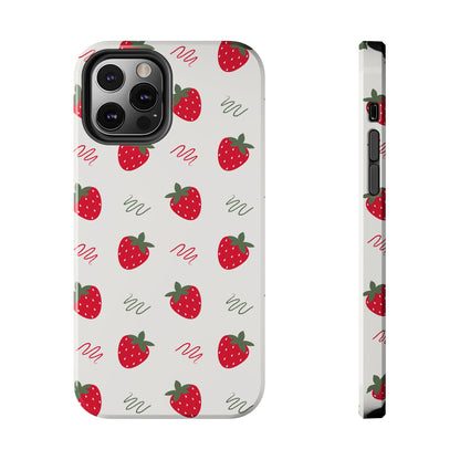 Strawberry Doodle Delight Tough Phone Case | Food