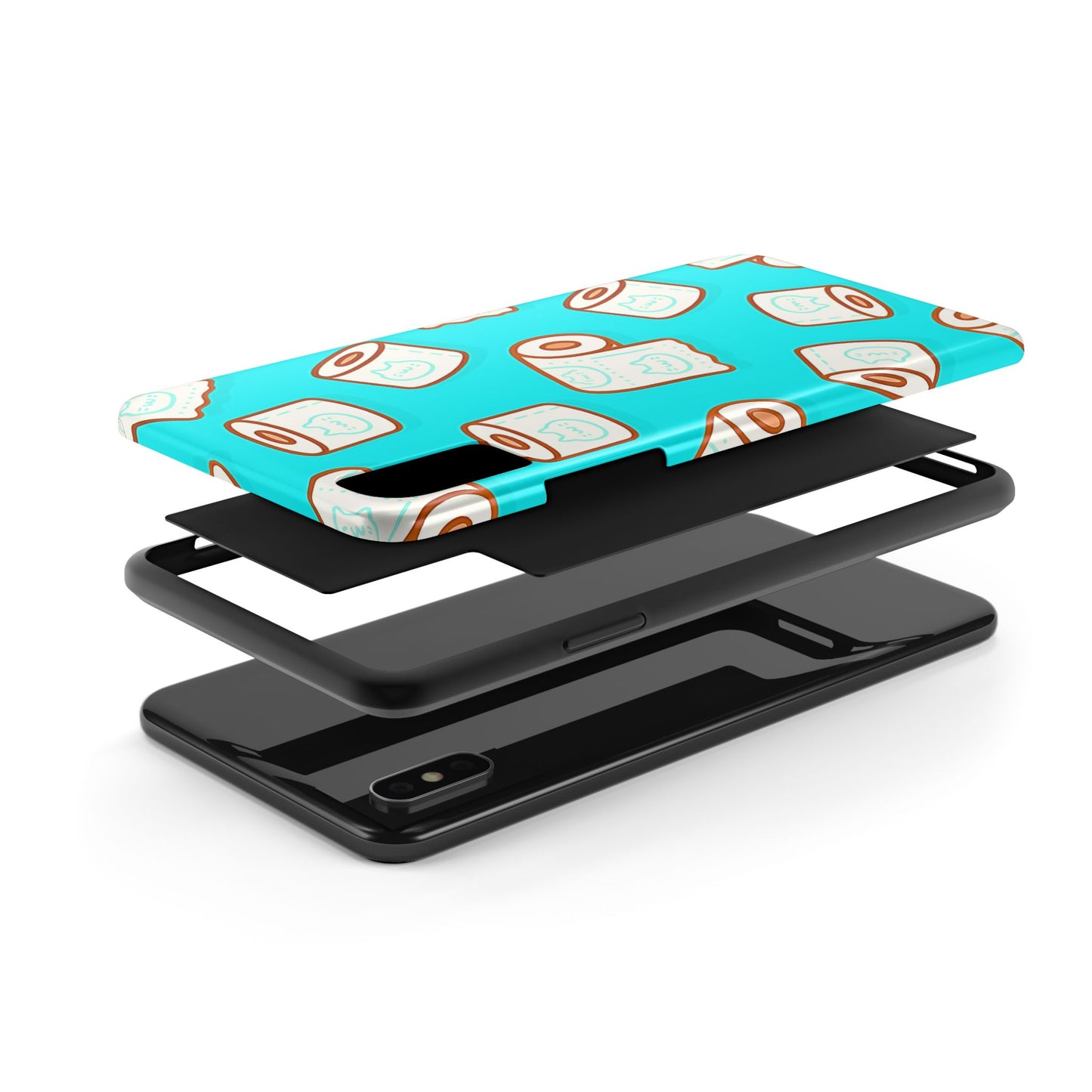 Funda resistente para teléfono con estampado de papel higiénico kawaii | Estética