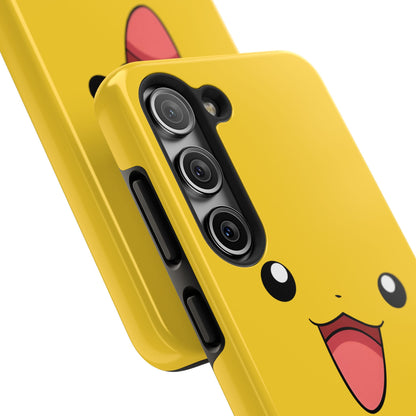 Electric Mouse Yellow Happy Face Minimal Design Tough Phone Case | Anime