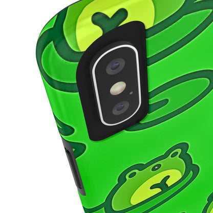 Cute Green Frogs Pattern Tough Phone Case | Animals