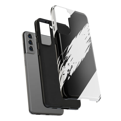 Funda/cubierta resistente para teléfono con rayas diagonales en blanco roto | Estética