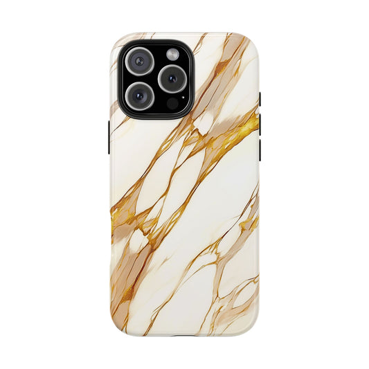 Luxury Marble Gold Vein Texture Pattern Style Tough Phone Case/Cover | Aesthetic