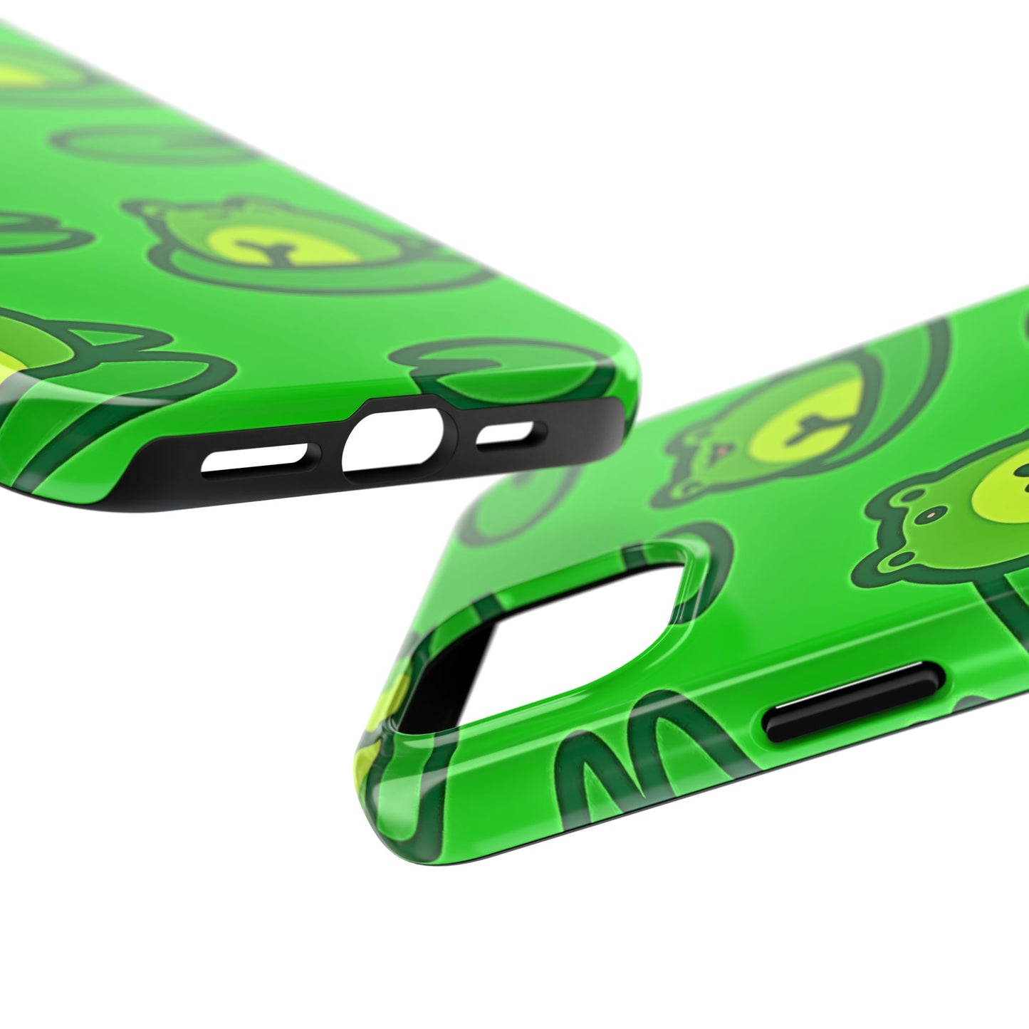 Cute Green Frogs Pattern Tough Phone Case | Animals