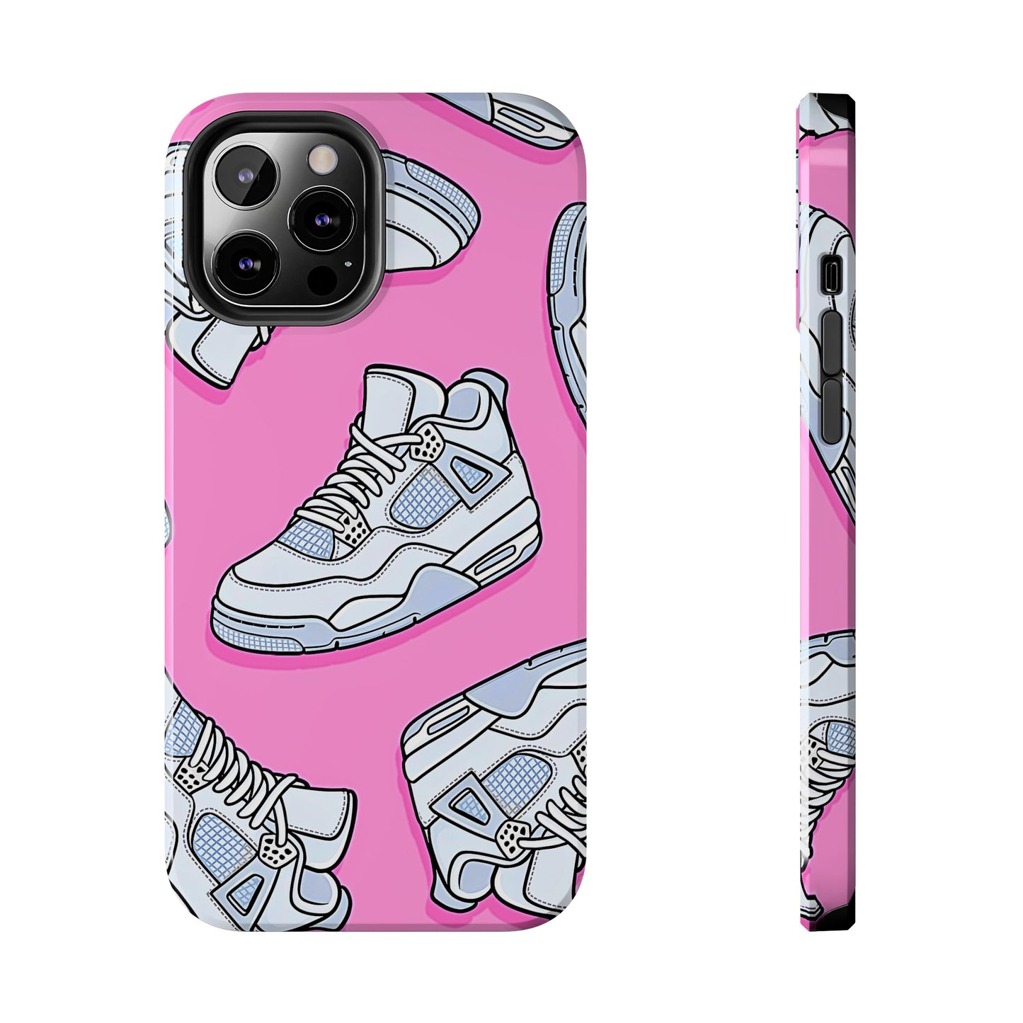 Funda resistente para teléfono con diseño de zapatillas Jordan 4 blancas | Estética