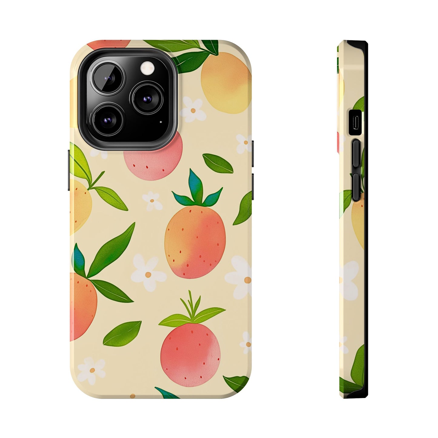 Mango Orange Fruit Pattern Tough Phone Case | Aesthetic