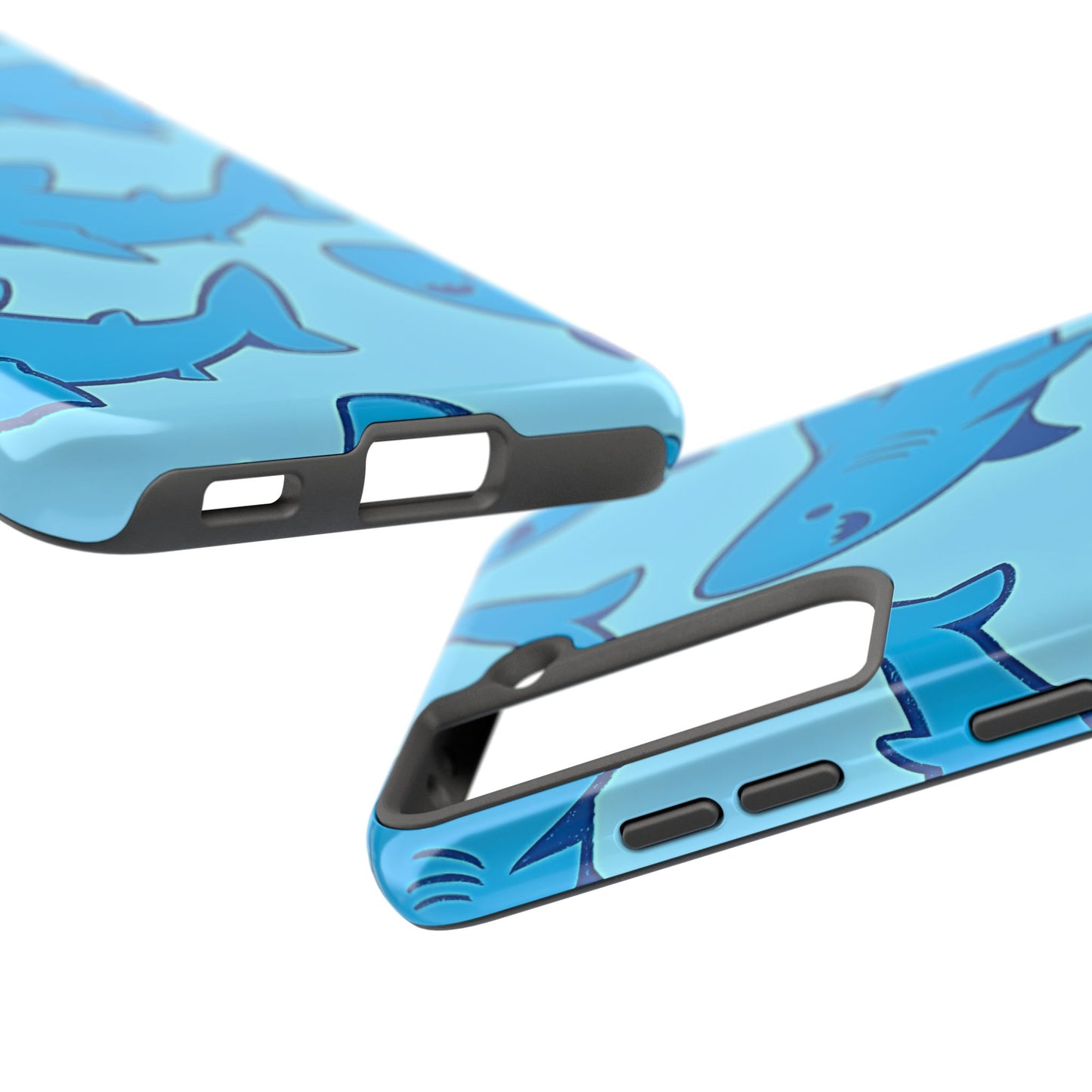 Smiley Shark Fun Pattern Tough Phone Case | Animals