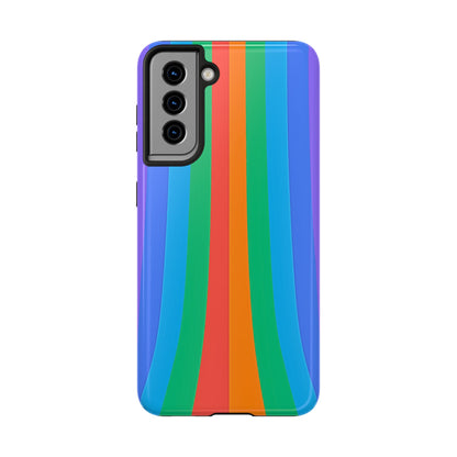 Funda resistente para teléfono con líneas de arcoíris hippies | Estética