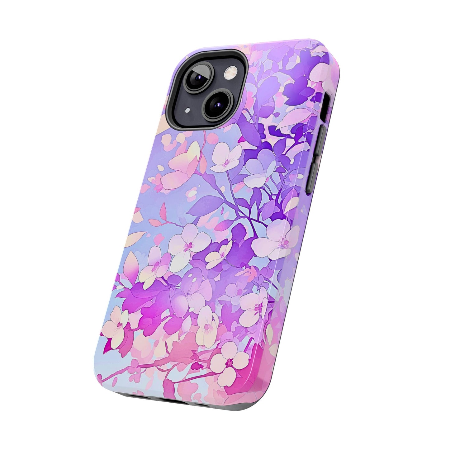 Funda resistente para teléfono con delicados estampados florales en tonos pastel | Estética