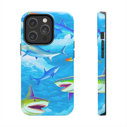 Sharks in the Sky Pattern Style Tough Phone Case | Animals