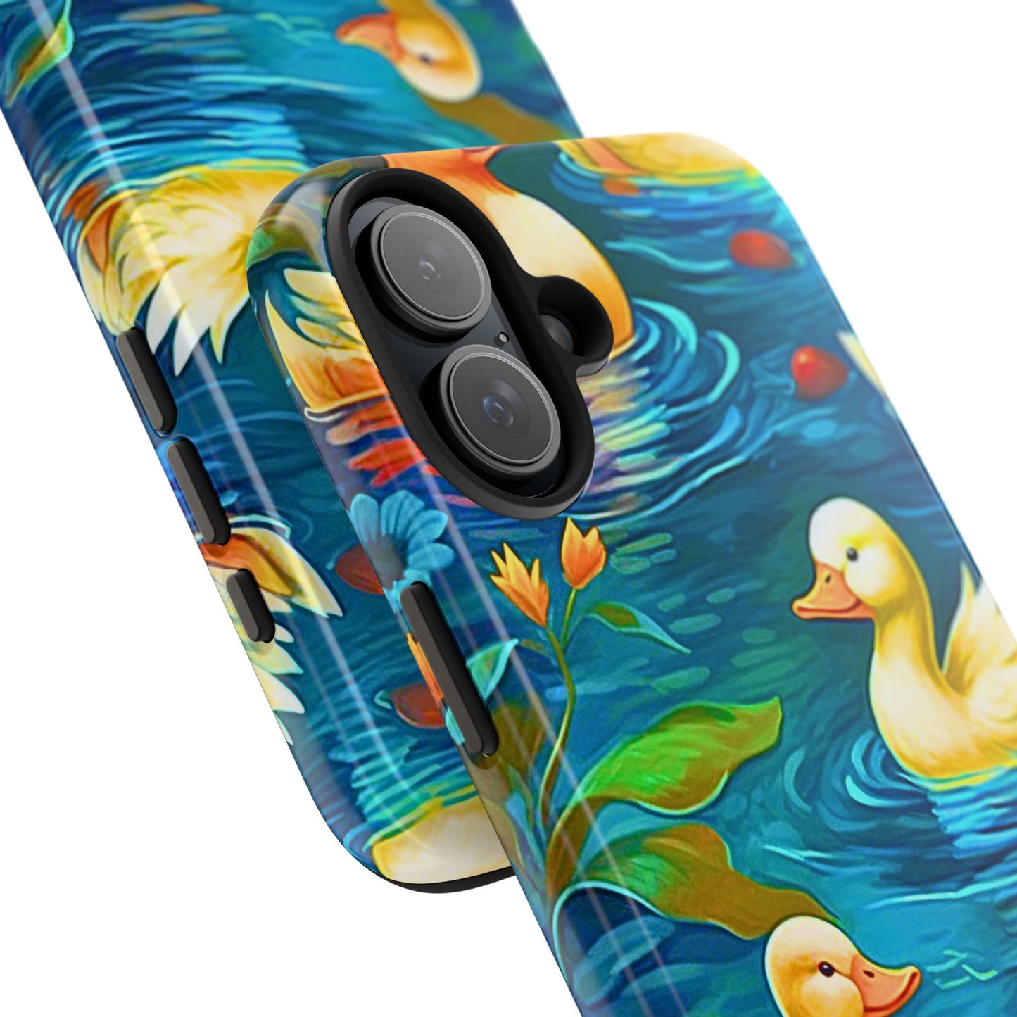 Ducks in the Pond Pattern Style Tough Phone Case | Animals
