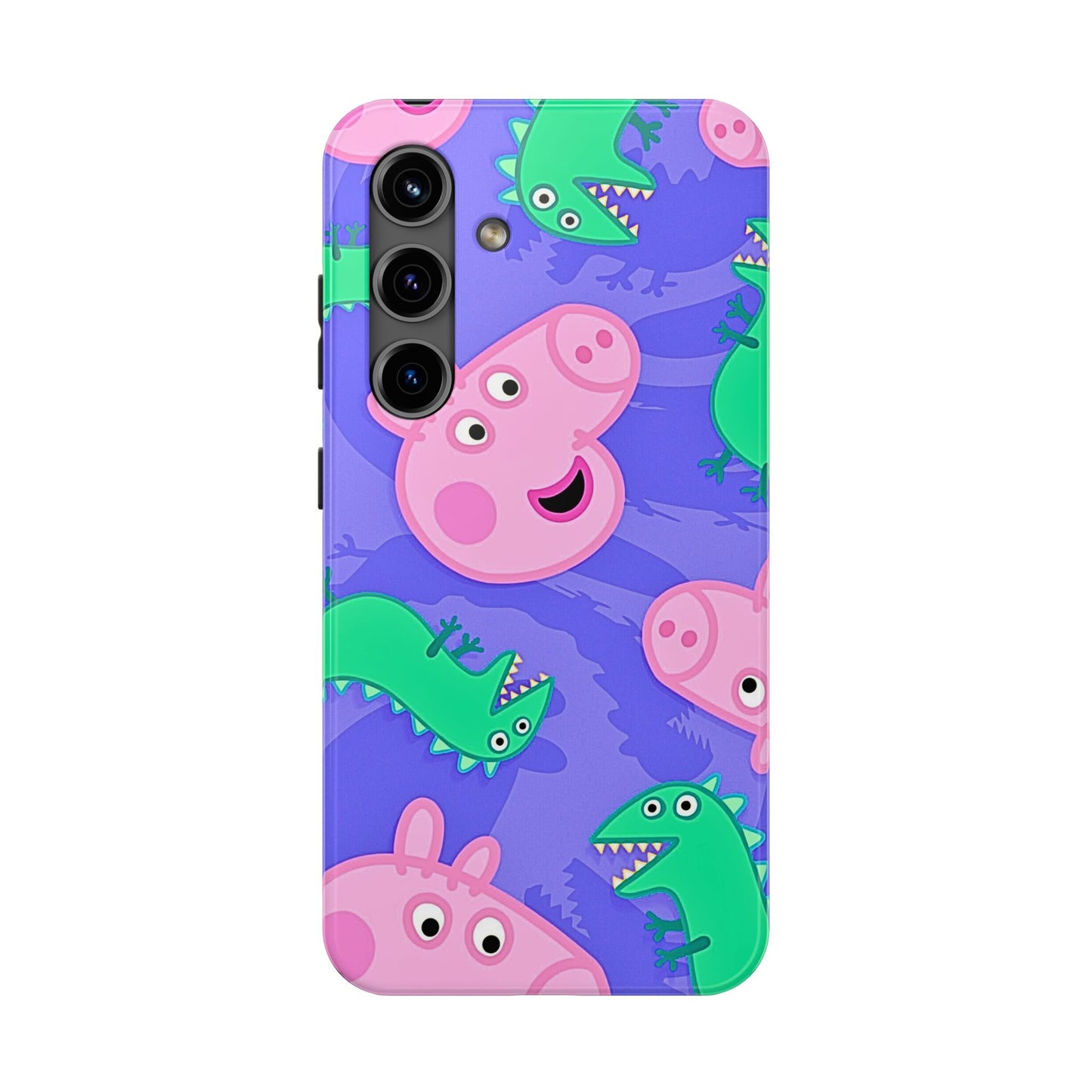 Peppa Pig & George Dinosaur Pattern Tough Phone Case | Cartoons - Peppa Pig