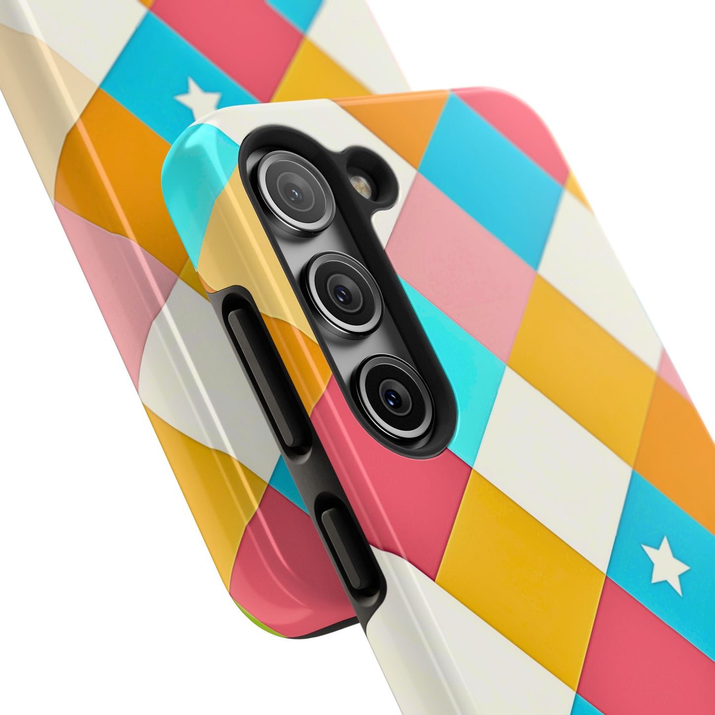 Vibrant Preppy Checkered Tough Phone Case | Aesthetic