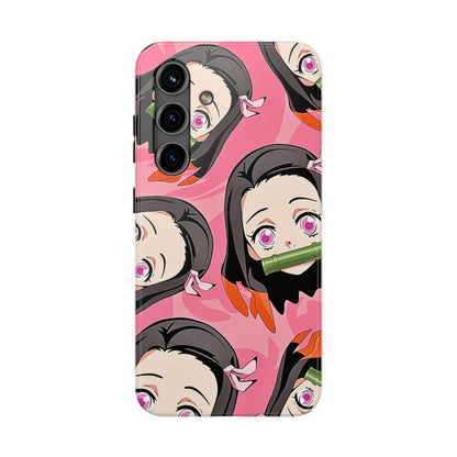 Nezuko Kamado Head Pattern Tough Phone Case | Anime - Demon Slayer