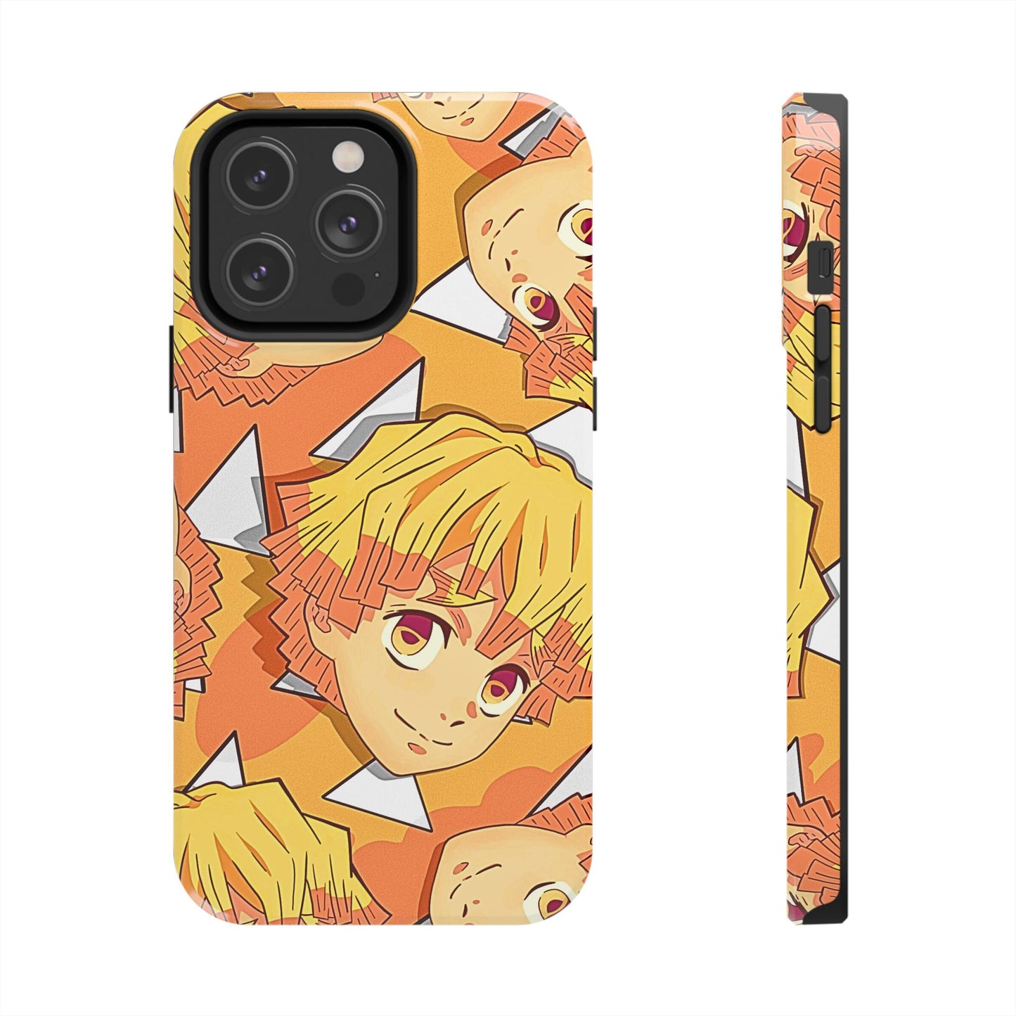 Zenitsu Agatsuma Haori Head Pattern Tough Phone Case | Anime - Demon Slayer