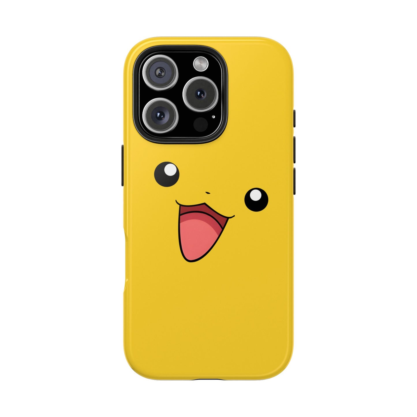 Electric Mouse Yellow Happy Face Minimal Design Tough Phone Case | Anime
