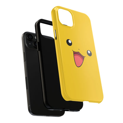 Electric Mouse Yellow Happy Face Minimal Design Tough Phone Case | Anime