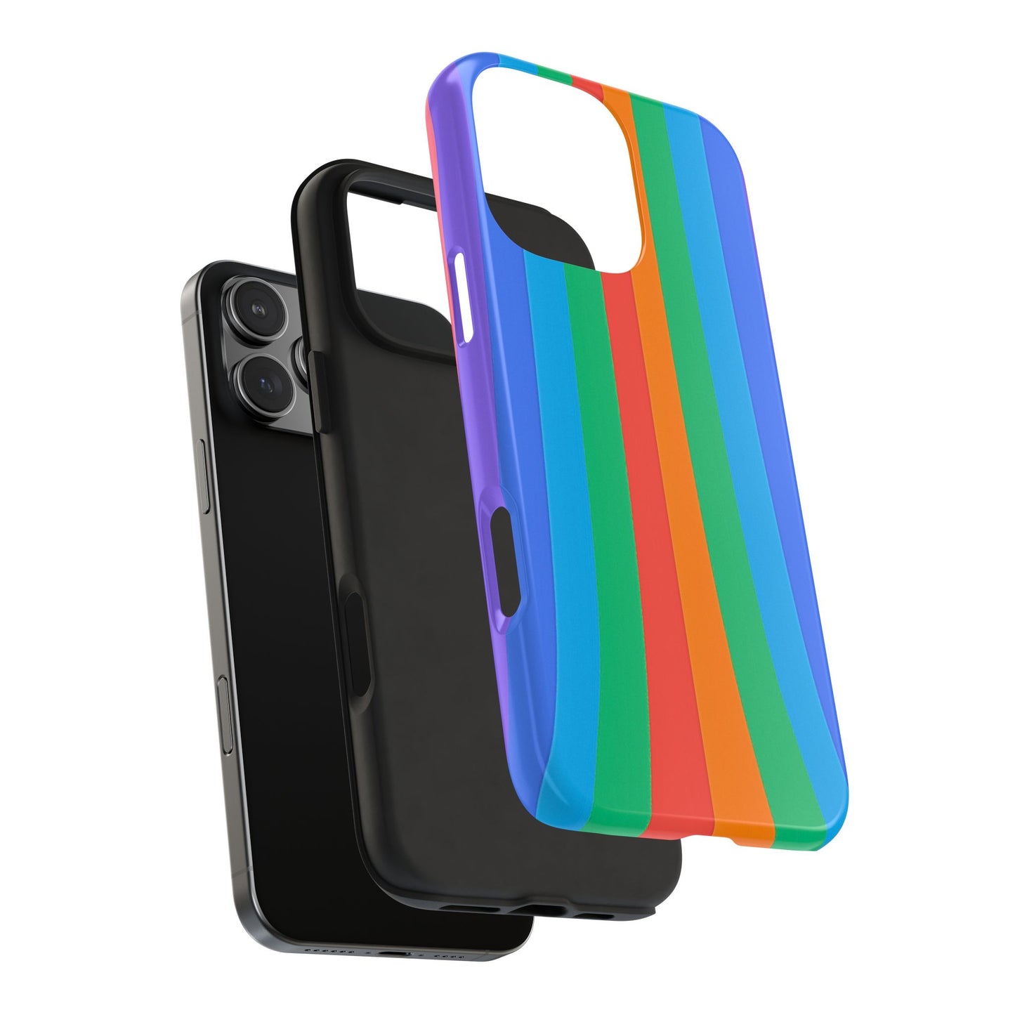 Funda resistente para teléfono con líneas de arcoíris hippies | Estética