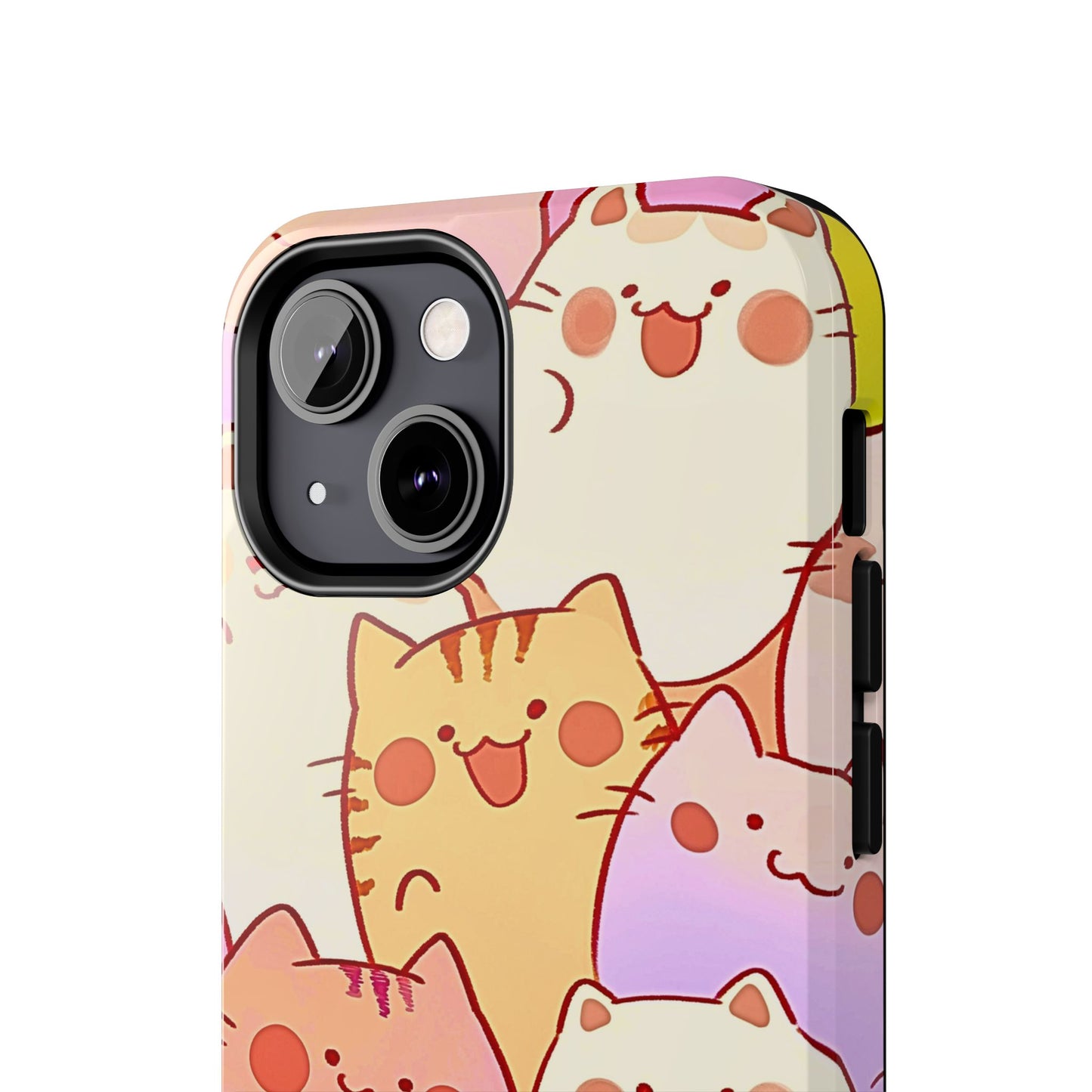 Kawaii Chubby Adorable Cats Tough Phone Case | Animals
