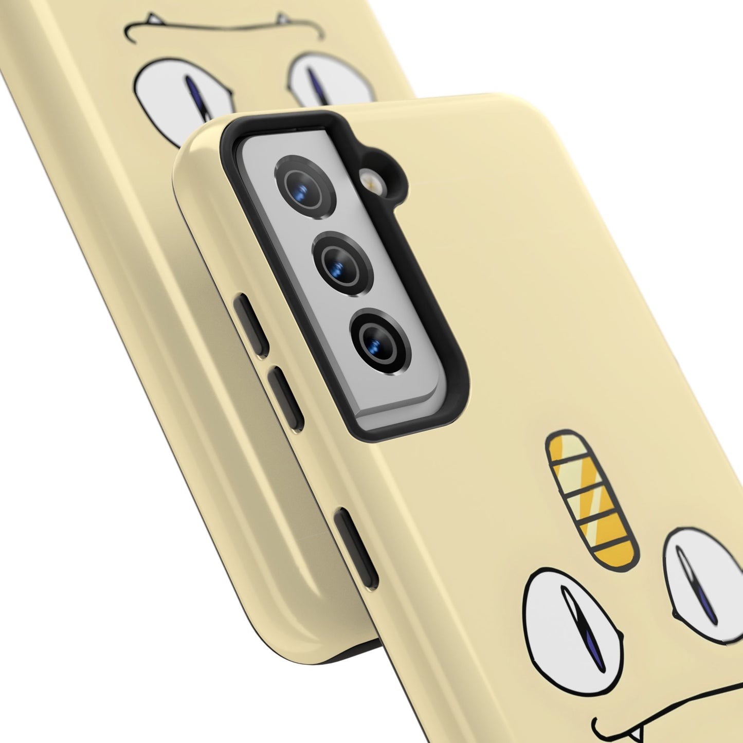 Cat Minimal Gold Coin Face Tough Phone Case | Anime