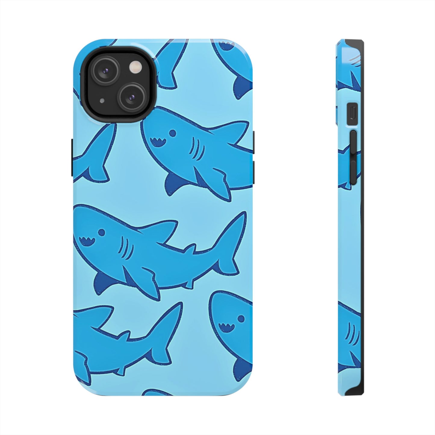 Smiley Shark Fun Pattern Tough Phone Case | Animals