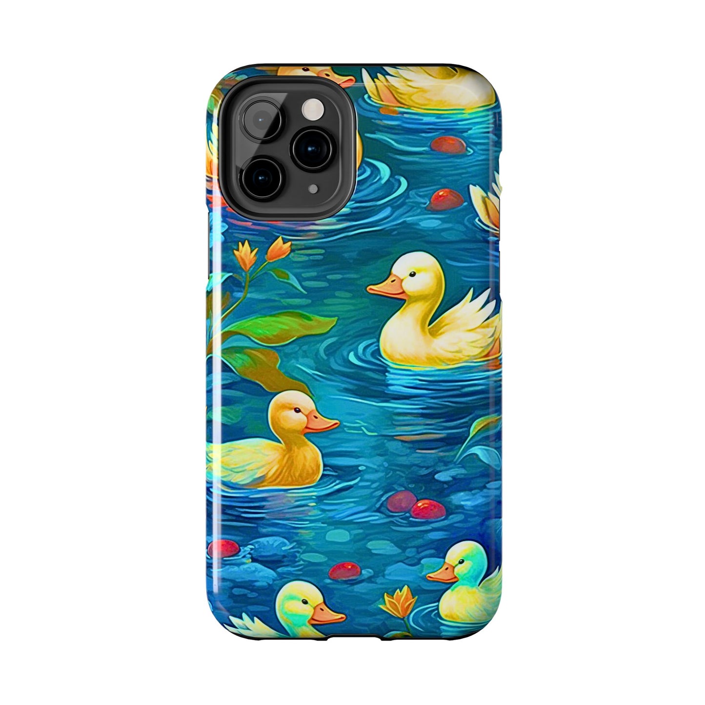 Ducks in the Pond Pattern Style Tough Phone Case | Animals