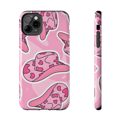 Pink Cowboy Hat Preppy Tough Phone Case | Aesthetic