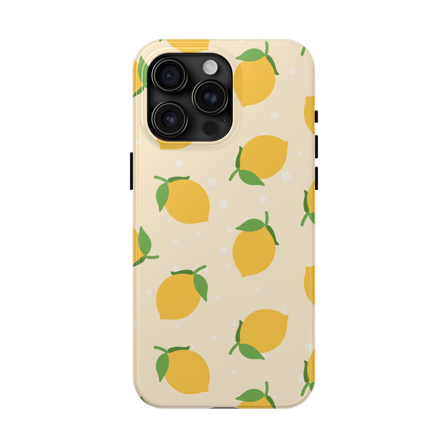 Cute Aesthetic Lemon Pattern Citrus Design Tough Phone Case | Food
