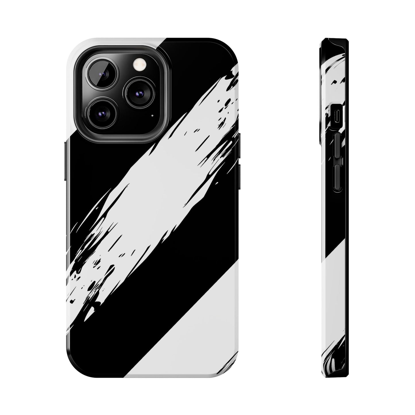 Funda/cubierta resistente para teléfono con rayas diagonales en blanco roto | Estética